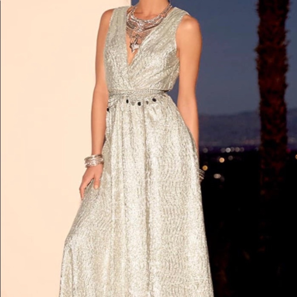 Lulus Maxi shimmer dress